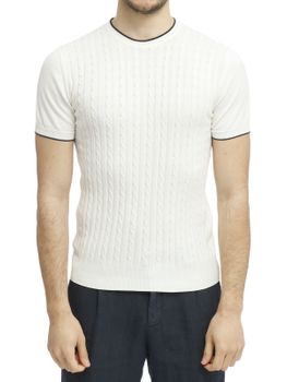 T-Shirt Magazzino Ricambi Cable Knit White