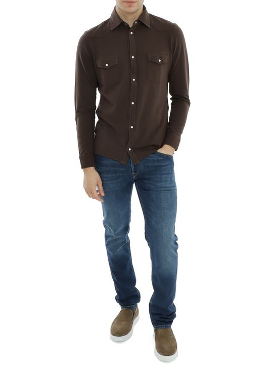 camicia-blker-texana-marrone