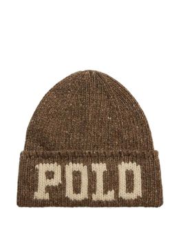 Berretto Polo Ralph Lauren Intarsio Marrone