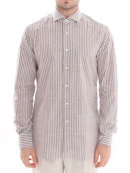 Camicia Xacus Taylort Bianco-Marrone