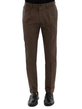 Pantaloni Devore Incipit Cotone Marrone