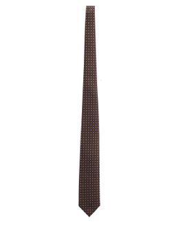 Cravatta Holliday & Brown Jacquard Marrone