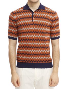 Polo Shirt Gallia Jacquard Orange