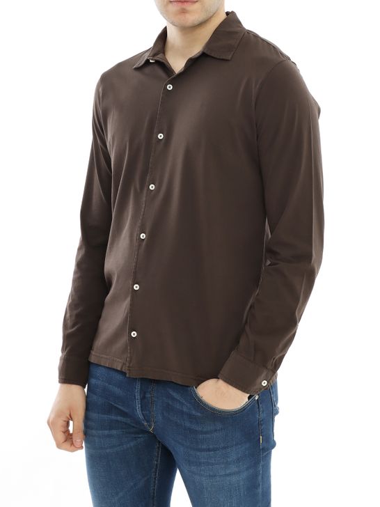 camicia-blker-jersey-marrone-6501-brown