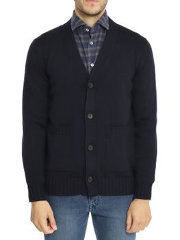 Cardigan Filippo De Laurentiis Merino Blue
