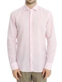 shirt bastoncino linen pink