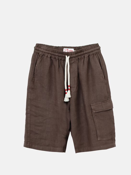 short-mc2-saint-barth-linen-brown