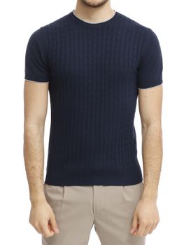 T-Shirt Magazzino Ricambi Cable Knit Blue