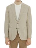 blazer santaniello micro herringbone brown