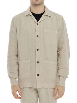 Overshirt Devore Incipit Lino Beige