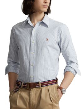 Camicia Polo Ralph Lauren Striped Oxford Bianco/Azzurro