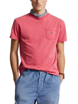 T-Shirt Polo Ralph Lauren Cotone-Lino Rosso