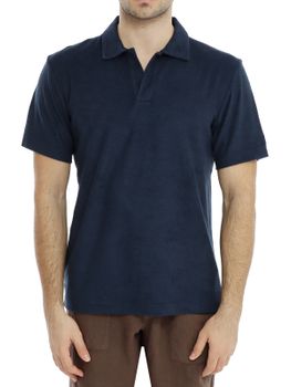 Polo Shirt MC2 Saint Barth Terry Blue