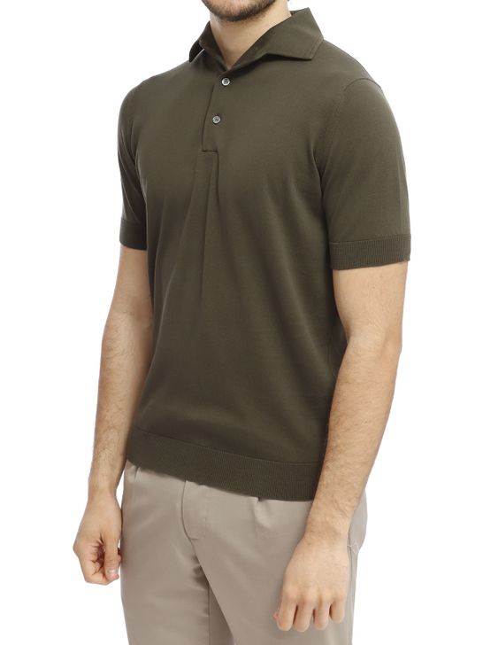 On sale Polo Shirt Filippo De Laurentiis Crepe Green