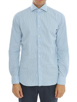 Shirt Xacus Taylor White-Light Blue
