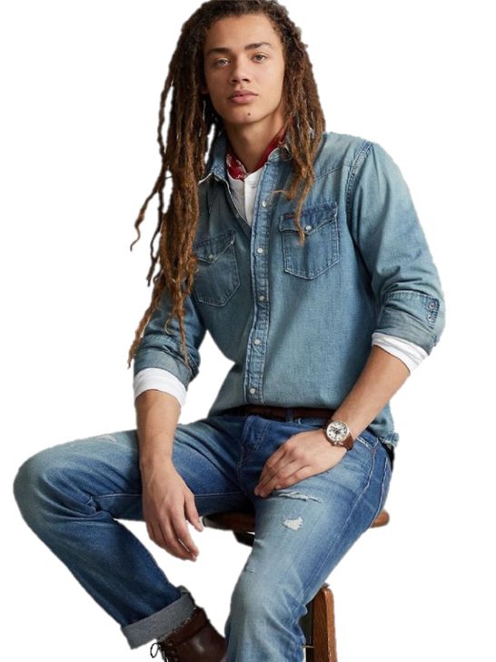 camicia-polo-ralph-lauren-western-denim-710703936-001