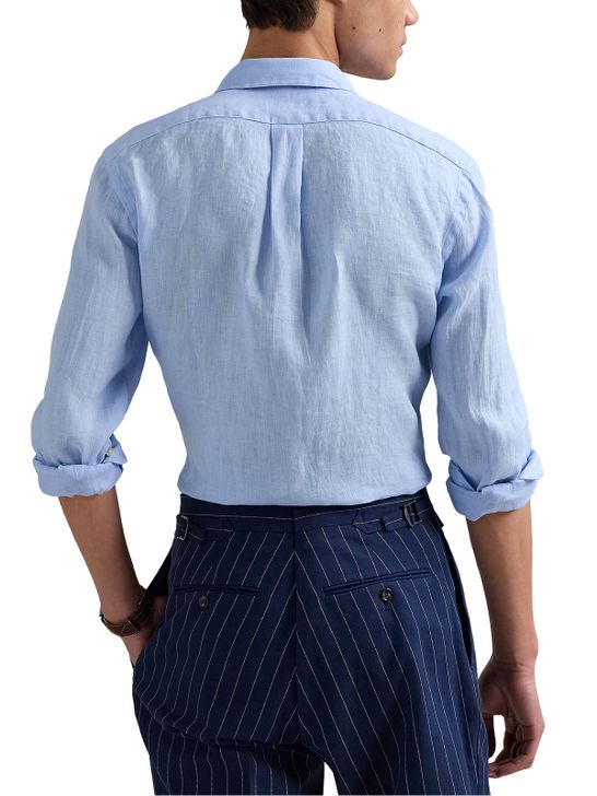 shirt-polo-ralph-lauren-linen-light-blue