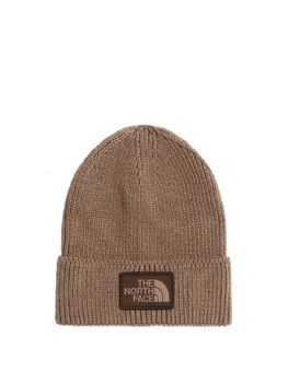 Beanie The North Face Logo Box Cuffed Beige
