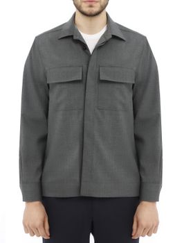 Overshirt Devore Incipit Lana Tecnica Grigio
