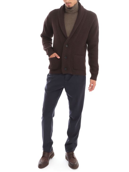 cardigan-filippo-de-laurentiis-merino-brown