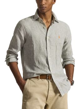 Camicia Polo Ralph Lauren Lino Verde