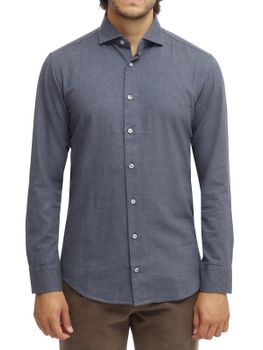 Camicia Bastoncino Flanellata Blu