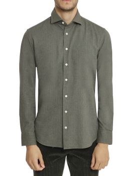 Shirt Bastoncino Flannel Green