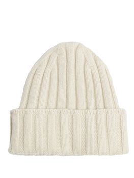 Beanie Hat Cashmere White