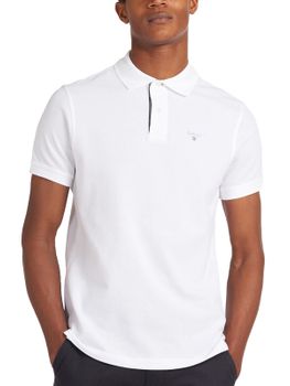 Polo Shirt Barbour Tartan Piqué White