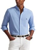 camicia polo ralph lauren mesh azzurro