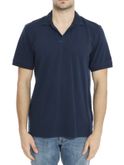 polo shirt mc2 saint barth linen blue