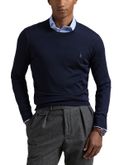 maglia polo ralph lauren washable wool blu