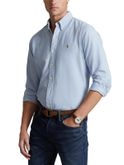 camicia polo ralph lauren oxford azzurro