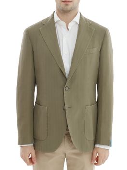 Blazer Santaniello Micro Herringbone Green