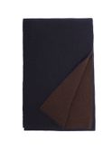 scarf barna cashmere two-tone blue/brown