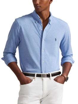 Camicia Polo Ralph Lauren Mesh Azzurro
