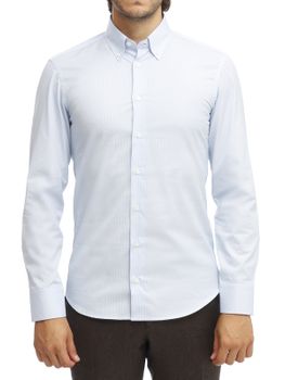 Camicia Bastoncino Doppio Ritorto Azzurro
