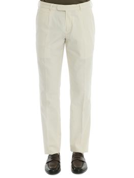 Pantaloni Devore Incipit Micro Resca Bianco