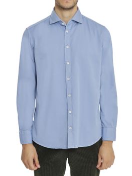 Shirt Bastoncino Gabardine Light Blue