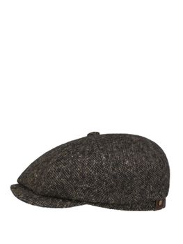 Flat Cap Stetson Hatteras Donegal Brown