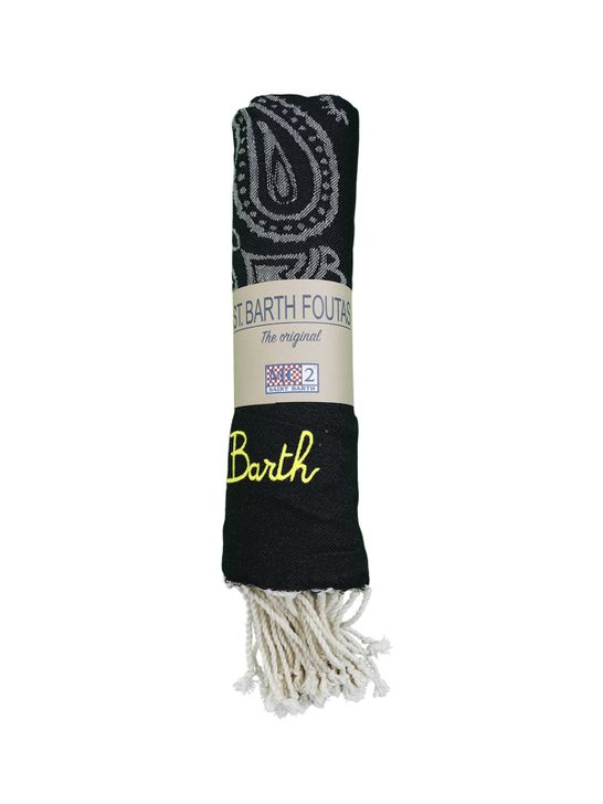 telo-mare-mc2-saint-barth-foutas-jacquard-nero-fout009-02044h