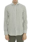 shirt bastoncino linen green