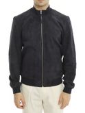 giubbino proleather scamosciato blu