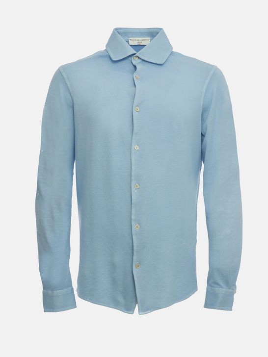 shirt-filippo-de-laurentiis-pique-light-blue