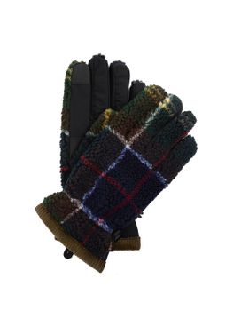 Gloves Barbour Field Tartan Fleece Green