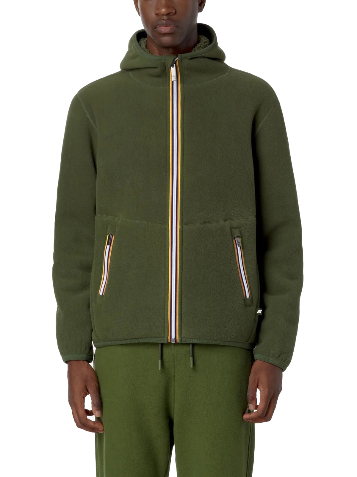 K Way Felpa K-Way Jack Sherpa Verde Qualità Garantita Abbigliamento