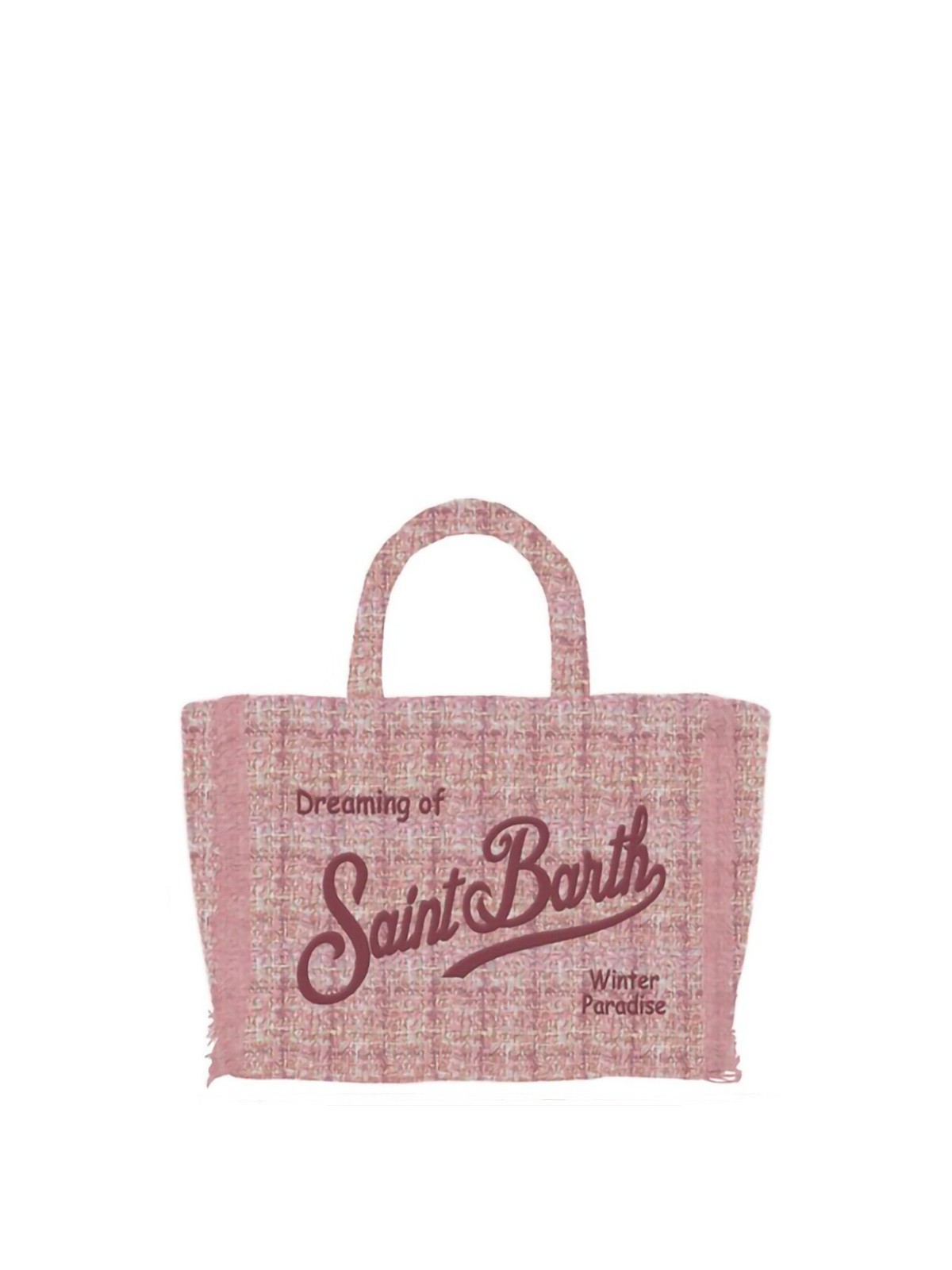 Pochette Mc2 Saint Barth Aline In Tessuto Orsetto Beige - 20 X 14,5 X 7 Cm, Con Cerniera E Linguetta